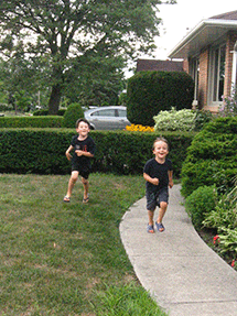 zach & kai running